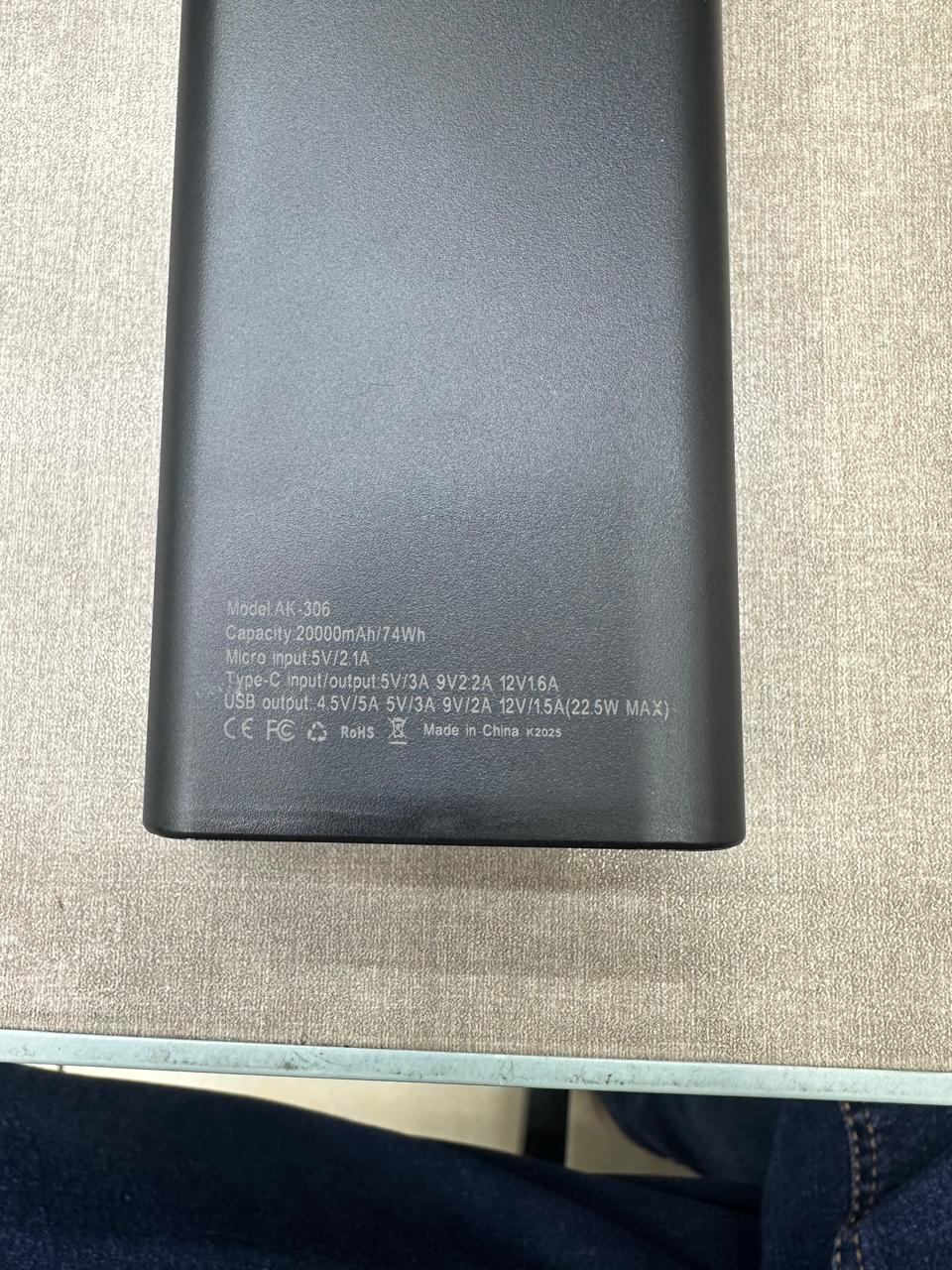20,000mAh Power Bank - 22.5W Fast Charging with Dual Output | Portable Charger