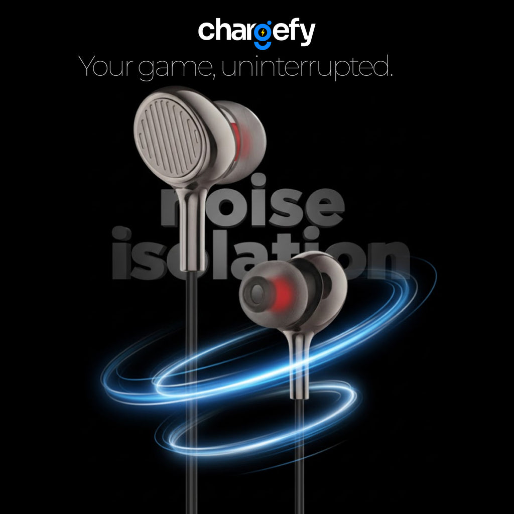 NF-107 Gaming Stereo Earphones - Metal Housing with Mic & Bass Boost