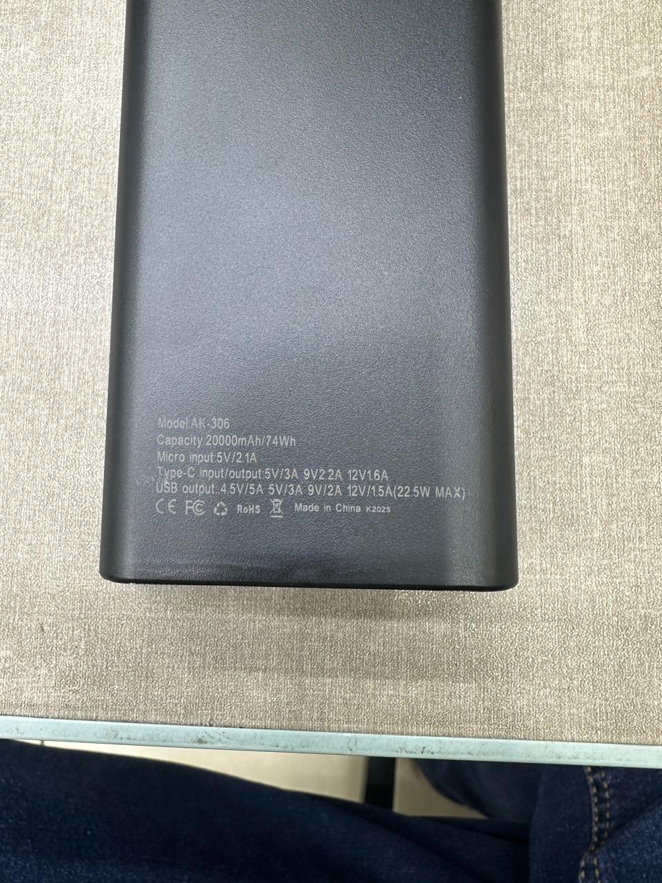 20,000mAh Power Bank - 22.5W Fast Charging with Dual Output | Portable Charger